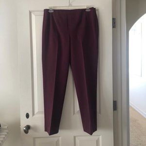 Talbots Maroon Slacks NWOT Size 10